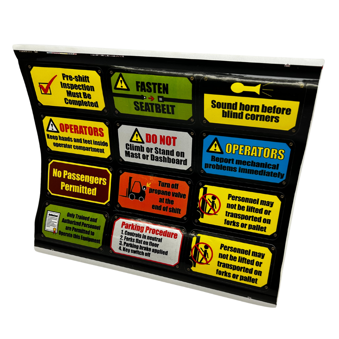 Safety labels for operators