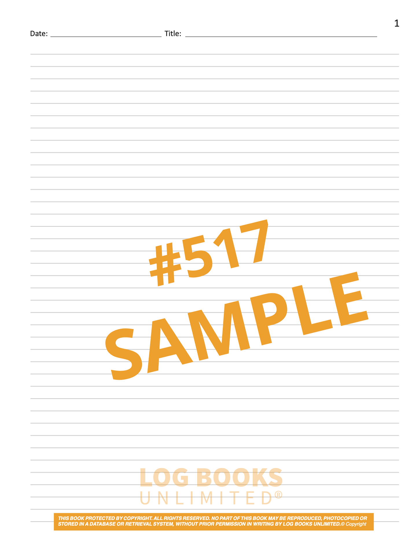 Notebook Sample Page