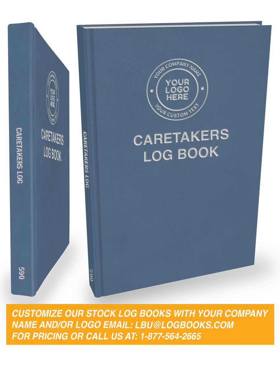 Caretakers (Custodian) Log Book #590 Custom Cover