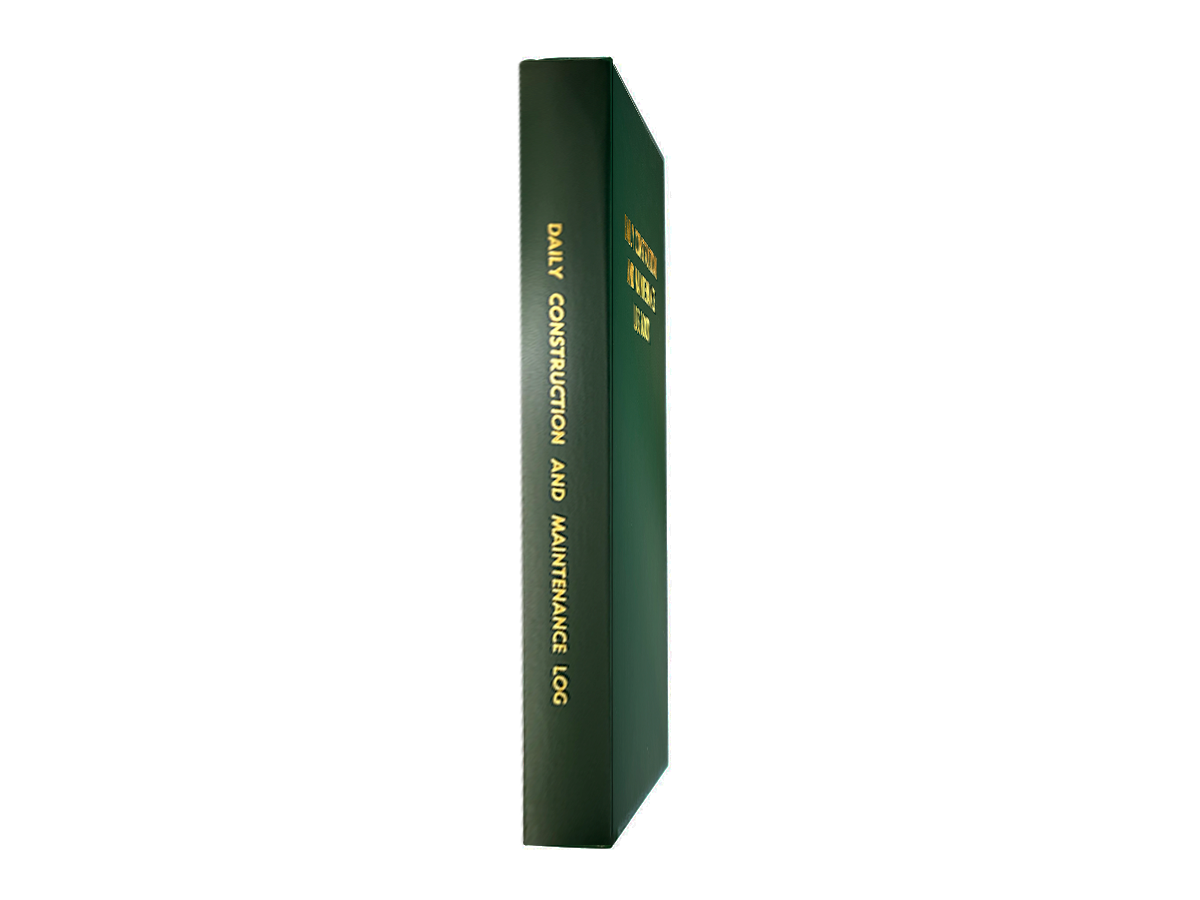 Construction & Maintenance Daily Log Book #505 Spine