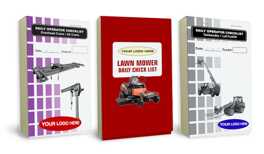 Three customizable inspection checklists in different styles.