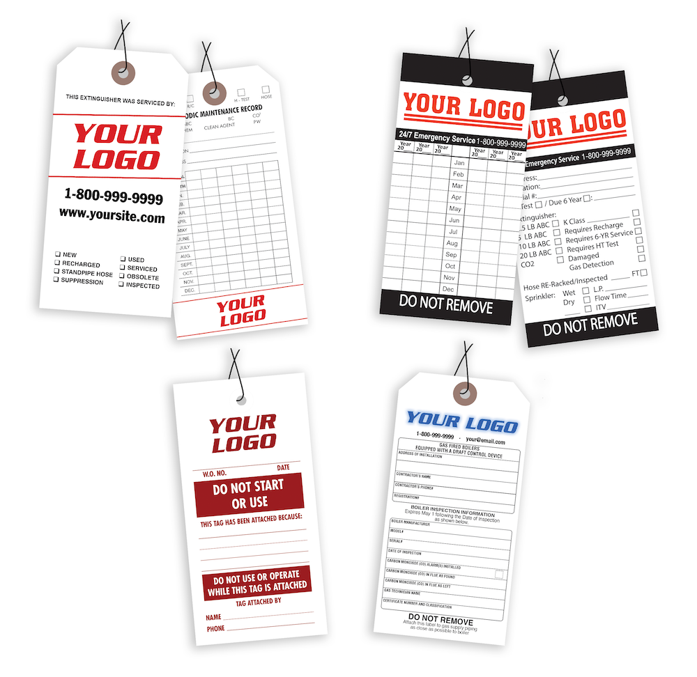 A collection of customizable tags featuring various designs.