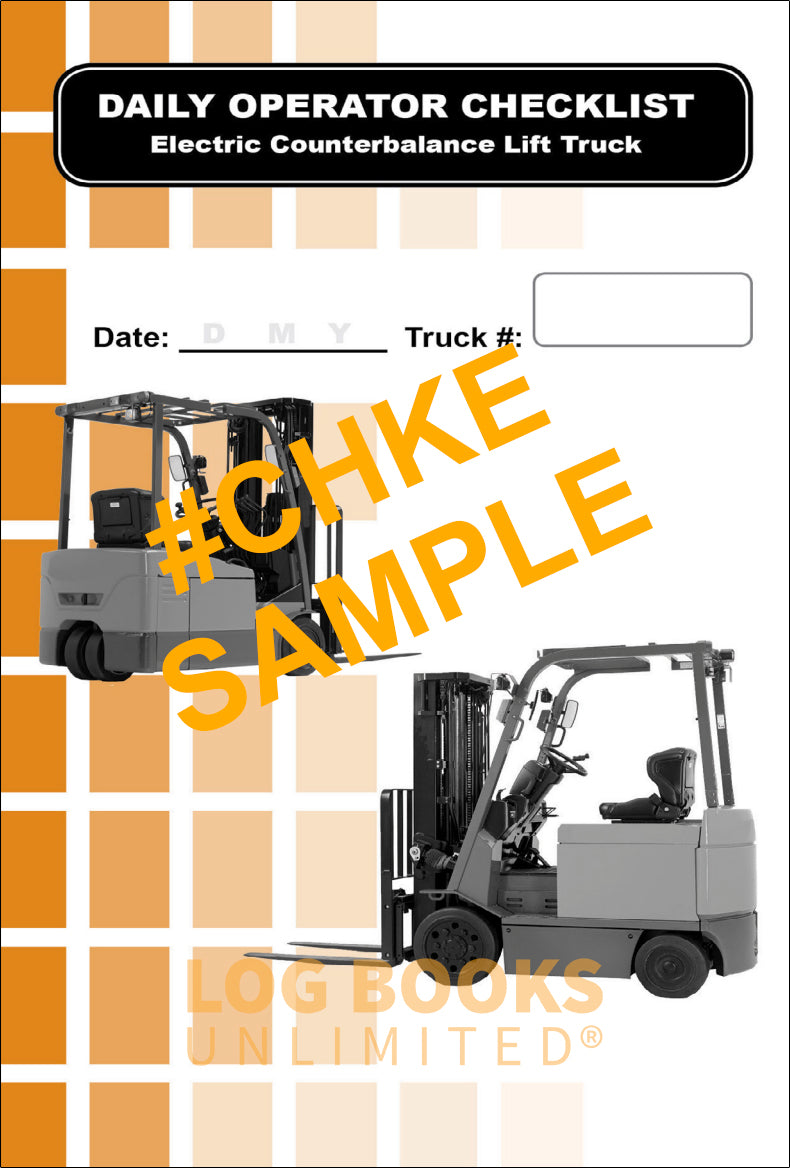 Electric Counterbalance Lift Truck + Checklist Caddy # SCADD(E)