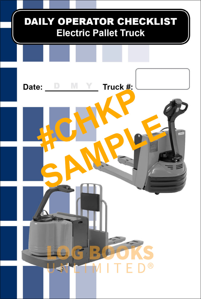 Electric Pallet Checklist + Plastic Caddy # SCADD(P)