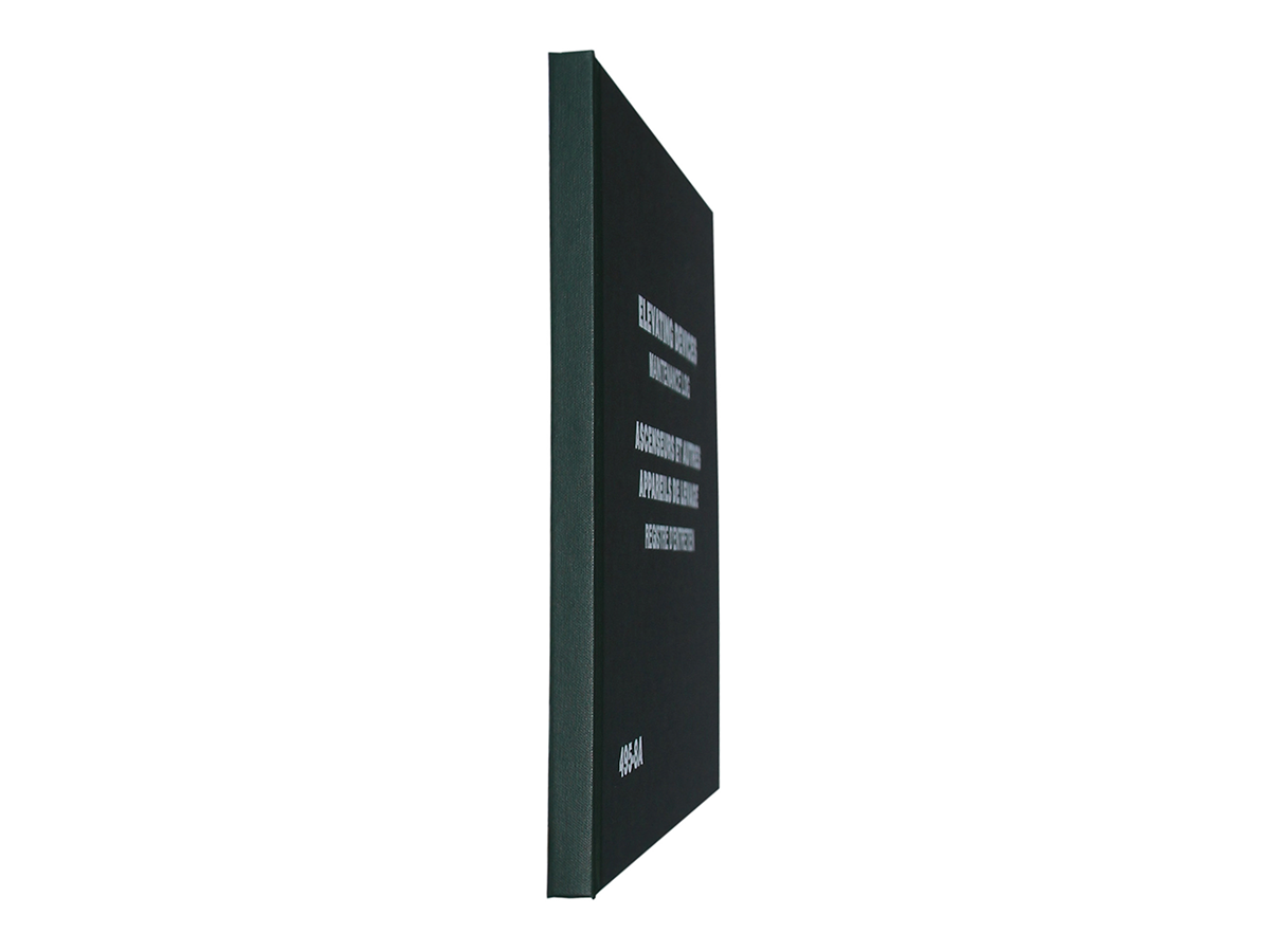 Elevating Devices Maintenance Log Book #495-8A Spine