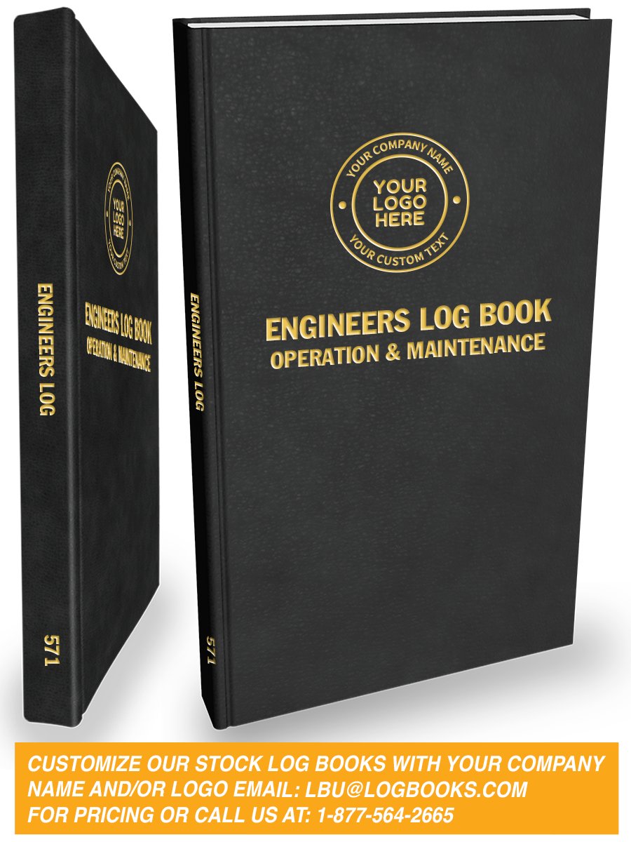 Engineers (1 Shifts per page) Log Book #571 Custom Cover