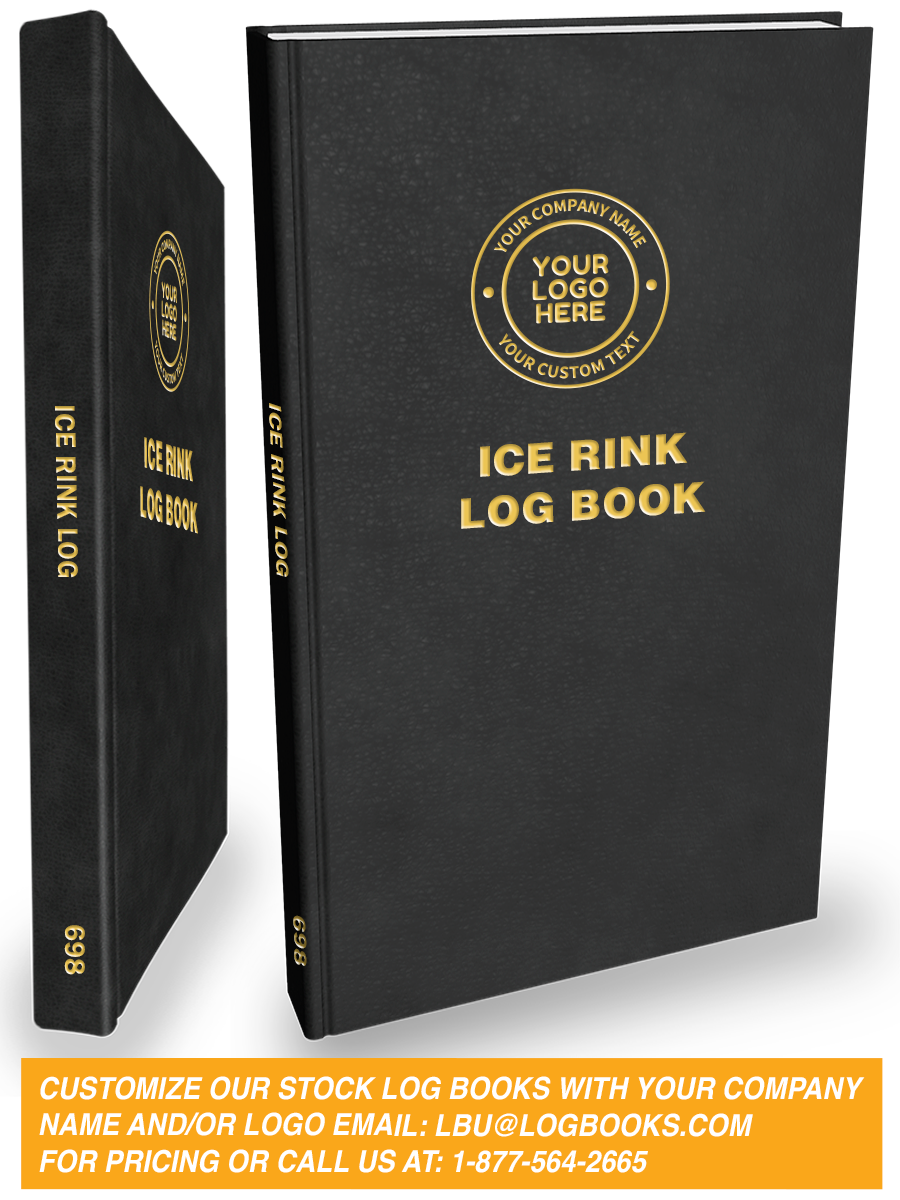 Ice Rink / Refrigeration Log Book (3 Compressors - Glycol / Ammonia) #698 Custom Cover