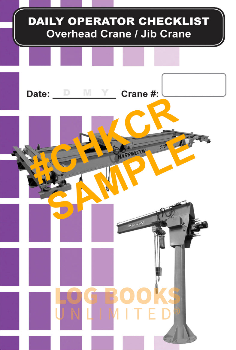 Overhead Crane / Jib Crane Inspection Checklist Caddy