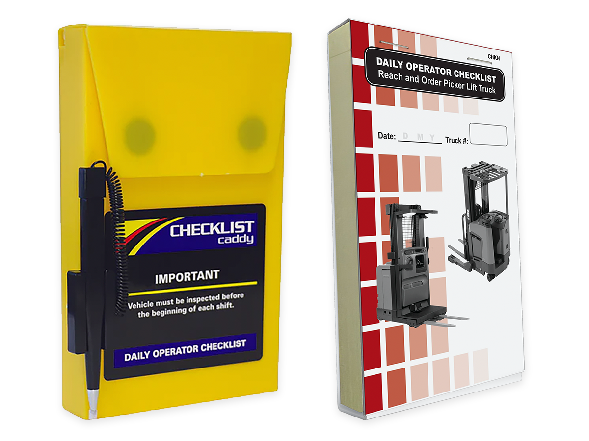 Reach and Order Picker (Narrow Aisle) Checklist + Plastic Caddy # SCADD(N)