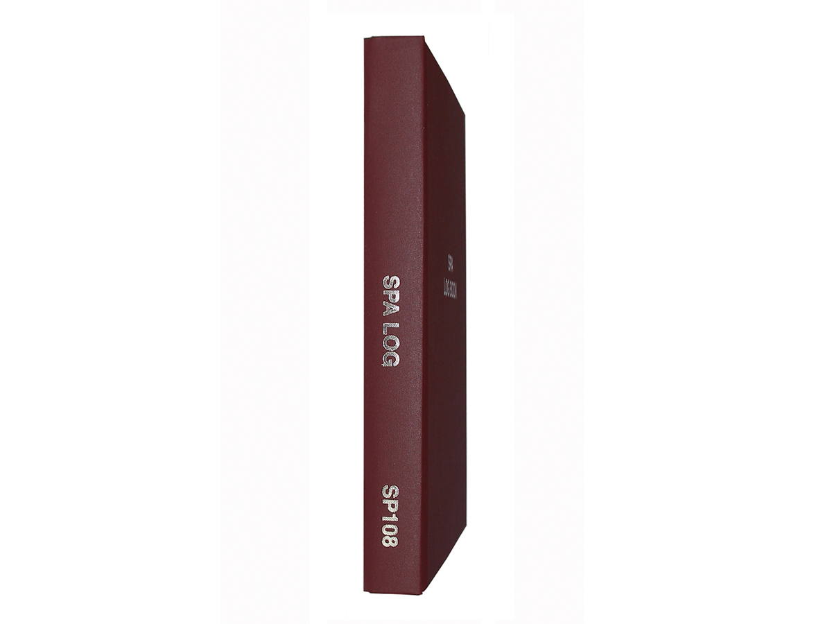 Spa Log Book #SP108 Spine