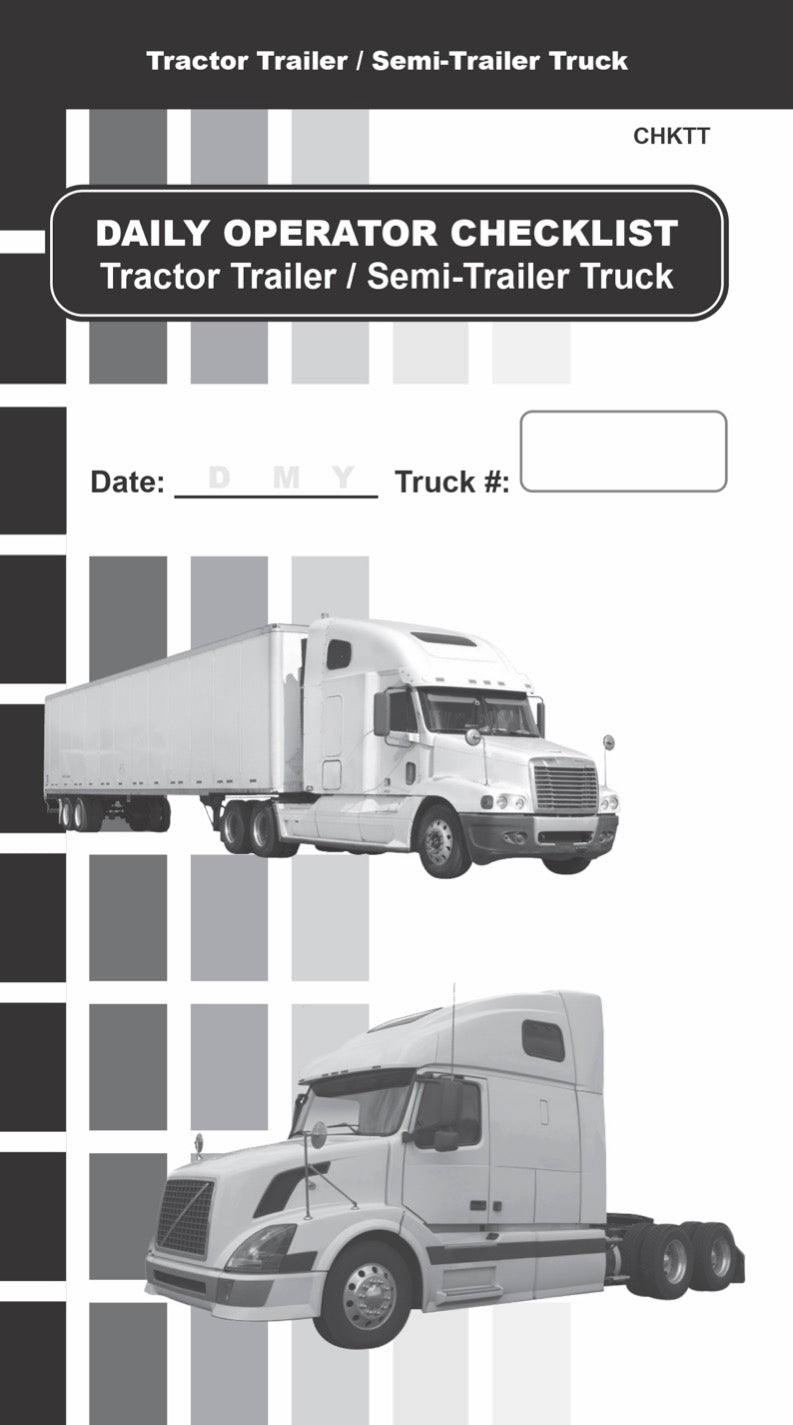 Tractor Trailer / Semi-Trailer Truck - Replacement Log #CHKTT – Log Books  Unlimited
