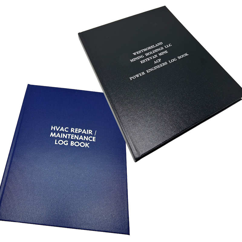 Two customizable engineering log books in different styles.