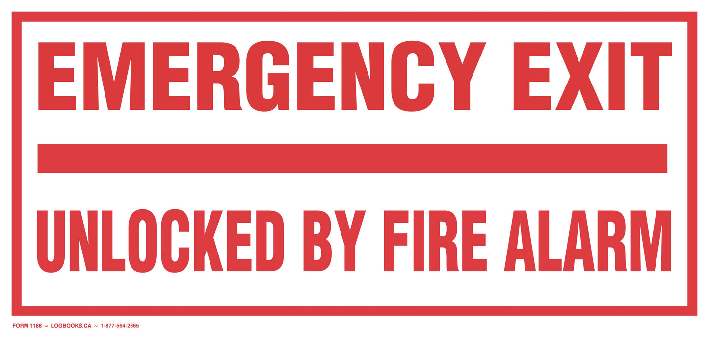 Emergency Exit - Vinyl Labels #1186