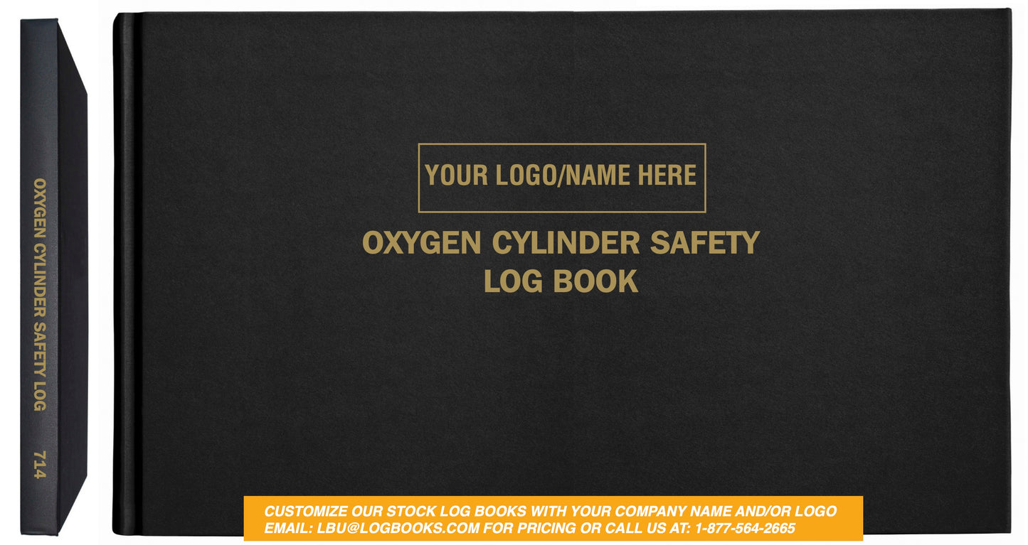 Custom Oxygen Cylinder Safety Log Book