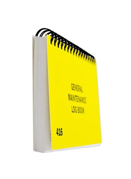 Equipment Maintenance Log Book - Pocket Size #416 Spine