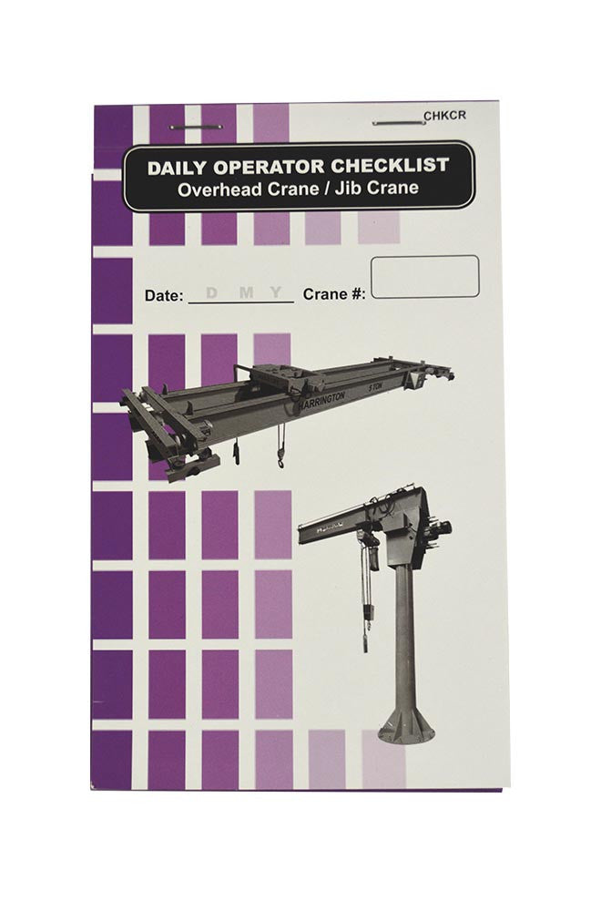Overhead Crane / Jib Crane Inspection Checklist Caddy 
