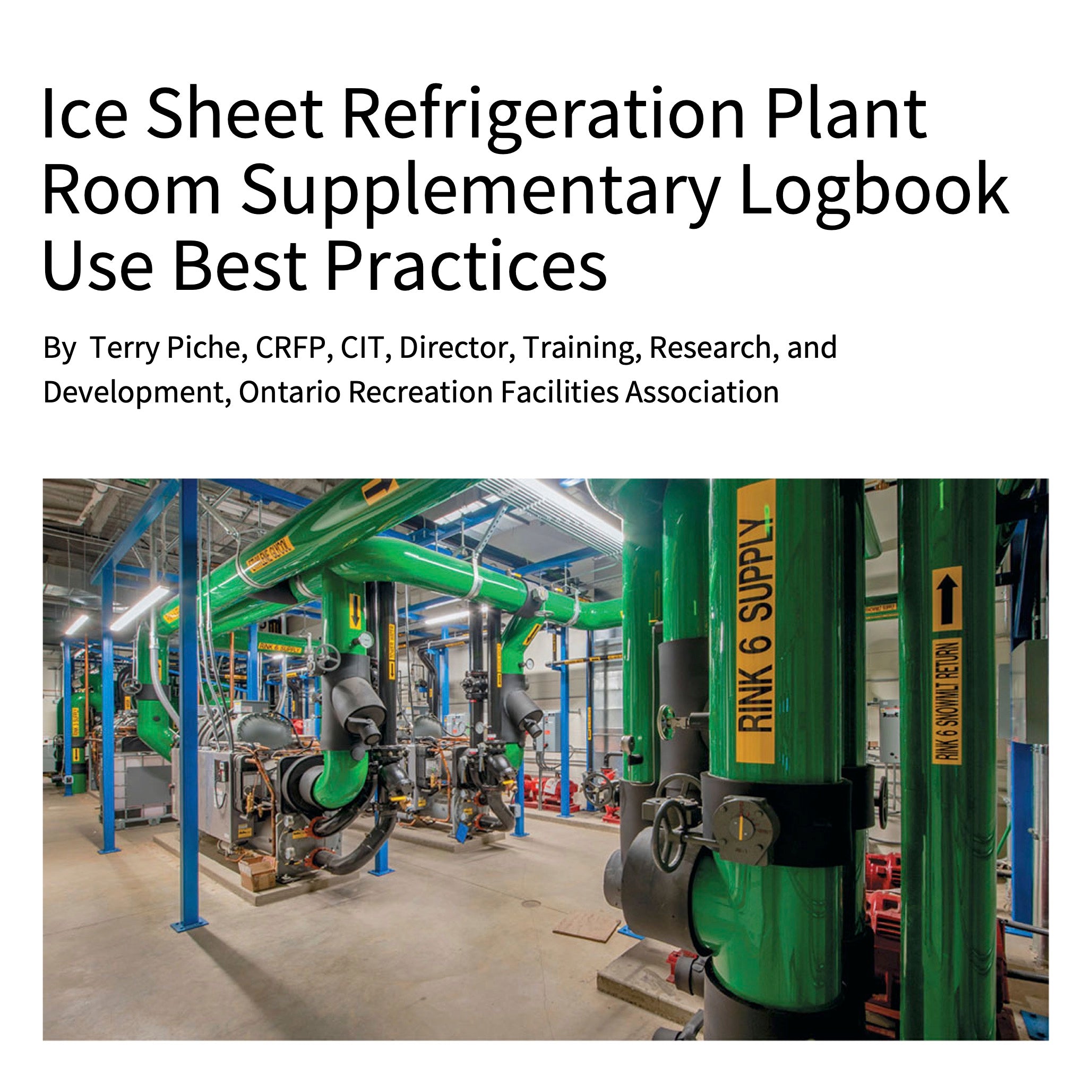 Ice Machine Log Insheet Ice Sheet Refrigeration Plant Room Supplementary Logbook Use Best Prac ...