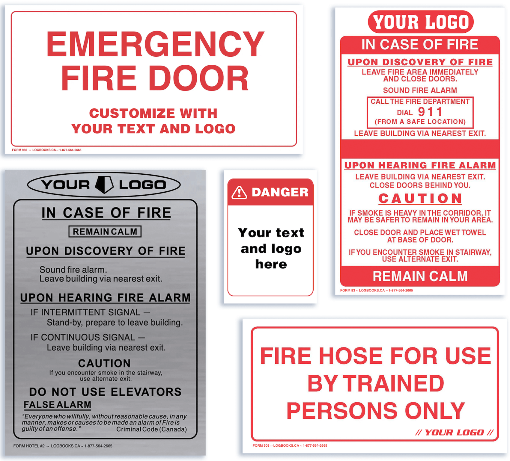 Custom Fire Labels & Signs – Log Books Unlimited