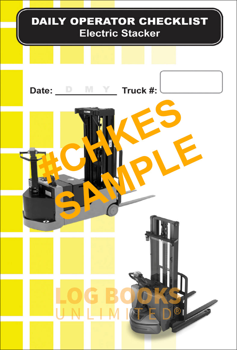 Electric Stacker Checklist + Plastic Caddy # SCADD(ES)