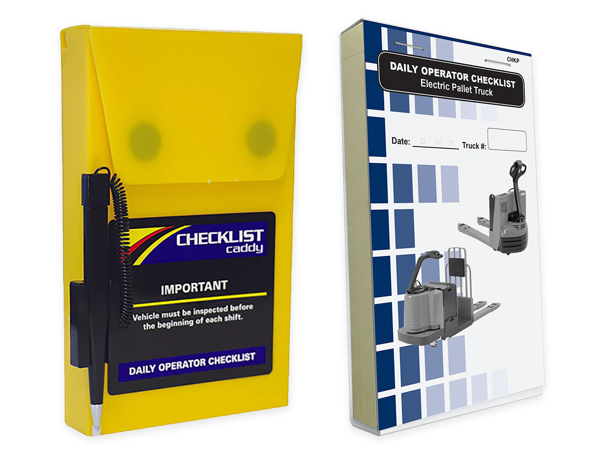 Electric Pallet Checklist + Plastic Caddy # SCADD(P)