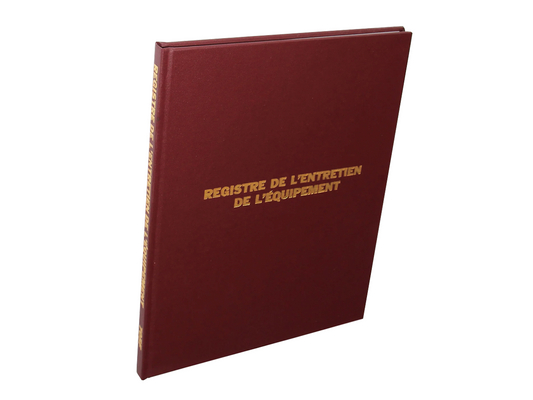 Equipment Maintenance Log Book (French) #705F Front Cover