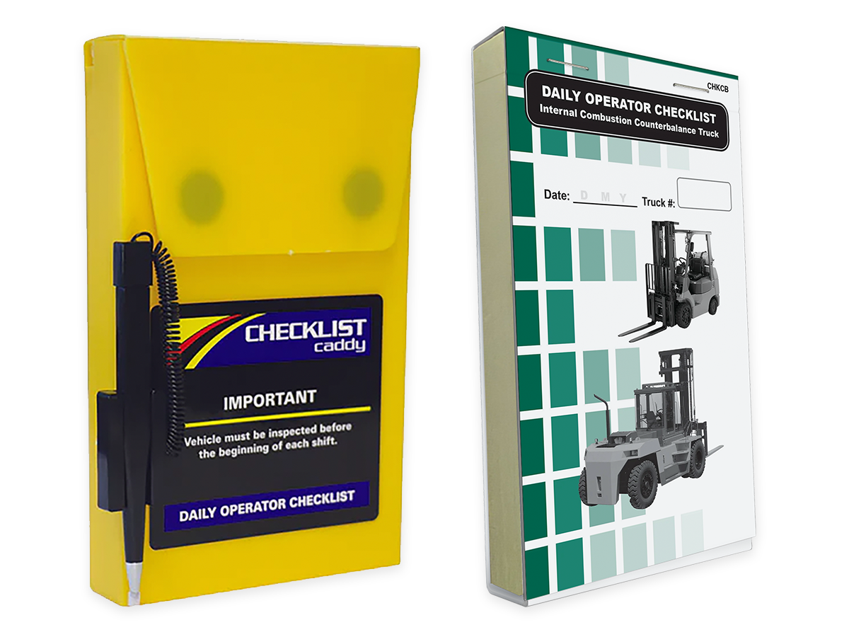 Internal Combustion (Propane) Counterbalance Checklist + Plastic Caddy # SCADD(CB)