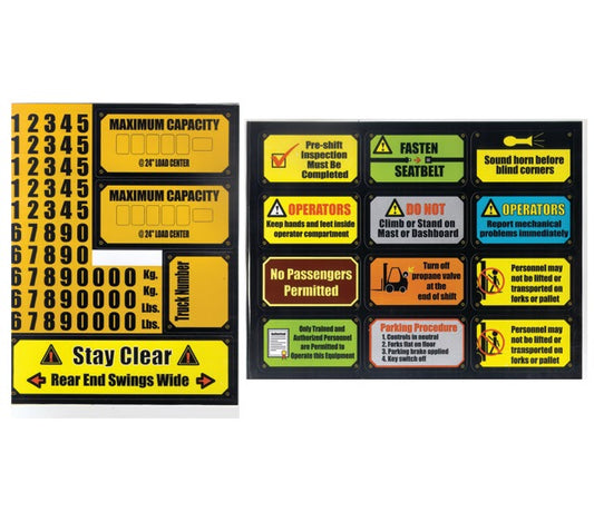 Lift Truck Safety Stickers