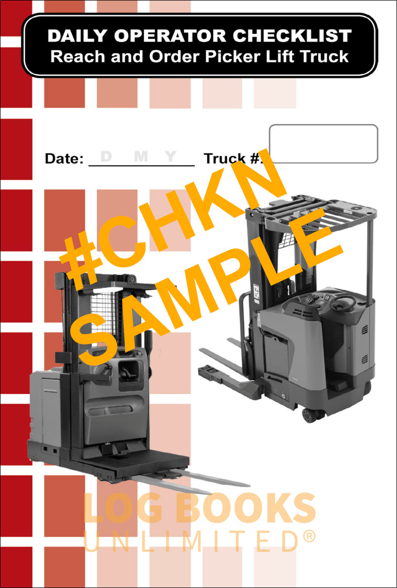 Aisle Inspection Checklist Examples Reach and Order Picker (Narrow Aisle) Checklist + Plastic Caddy # SCAD ...