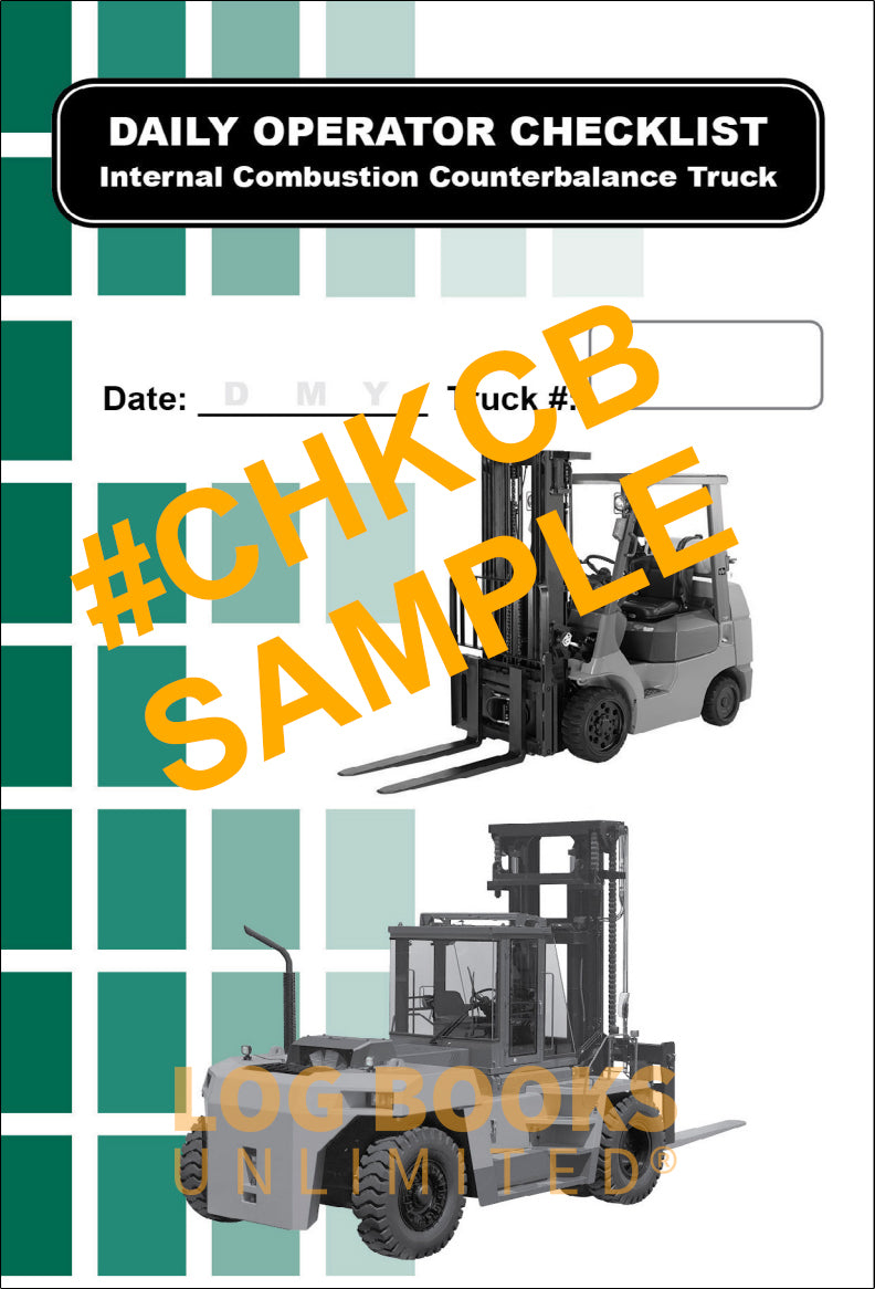 Internal Combustion (Propane) Counterbalance Checklist + Plastic Caddy # SCADD(CB)