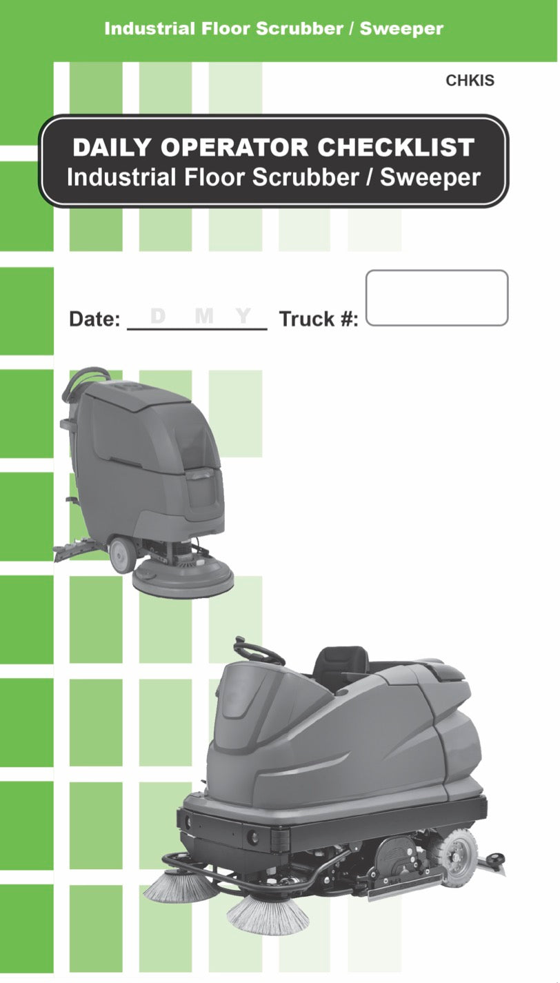 Industrial Floor Scrubber / Sweeper - Replacement Checklist #CHKIS ...