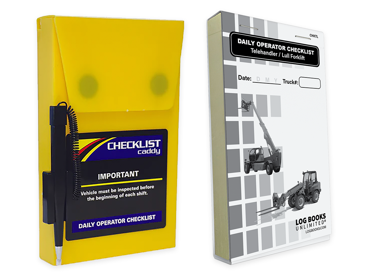 Telehandler / Lull Forklift Checklist + Plastic Caddy # SCADD(TL)