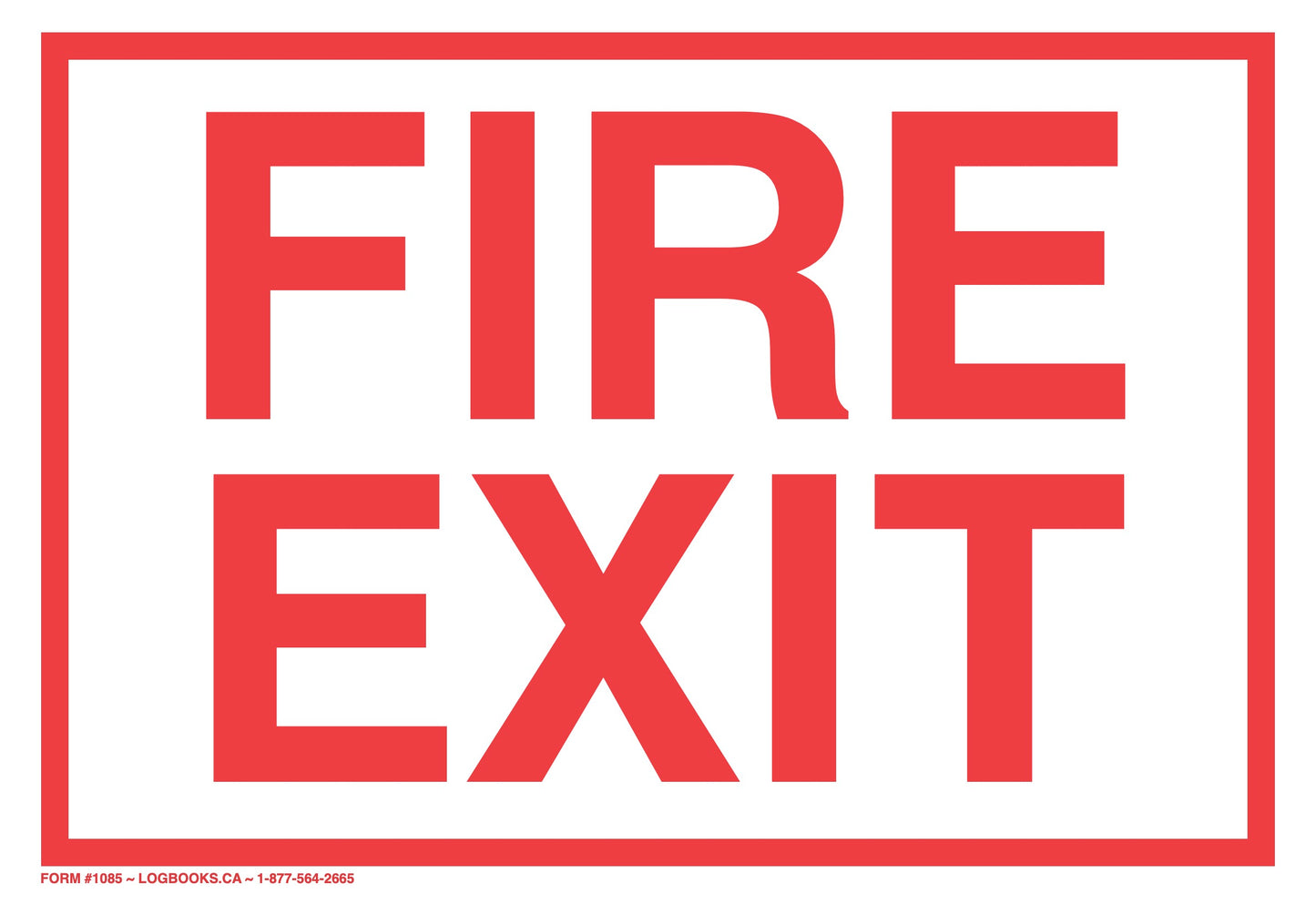 Fire Exit - Vinyl Labels #1085
