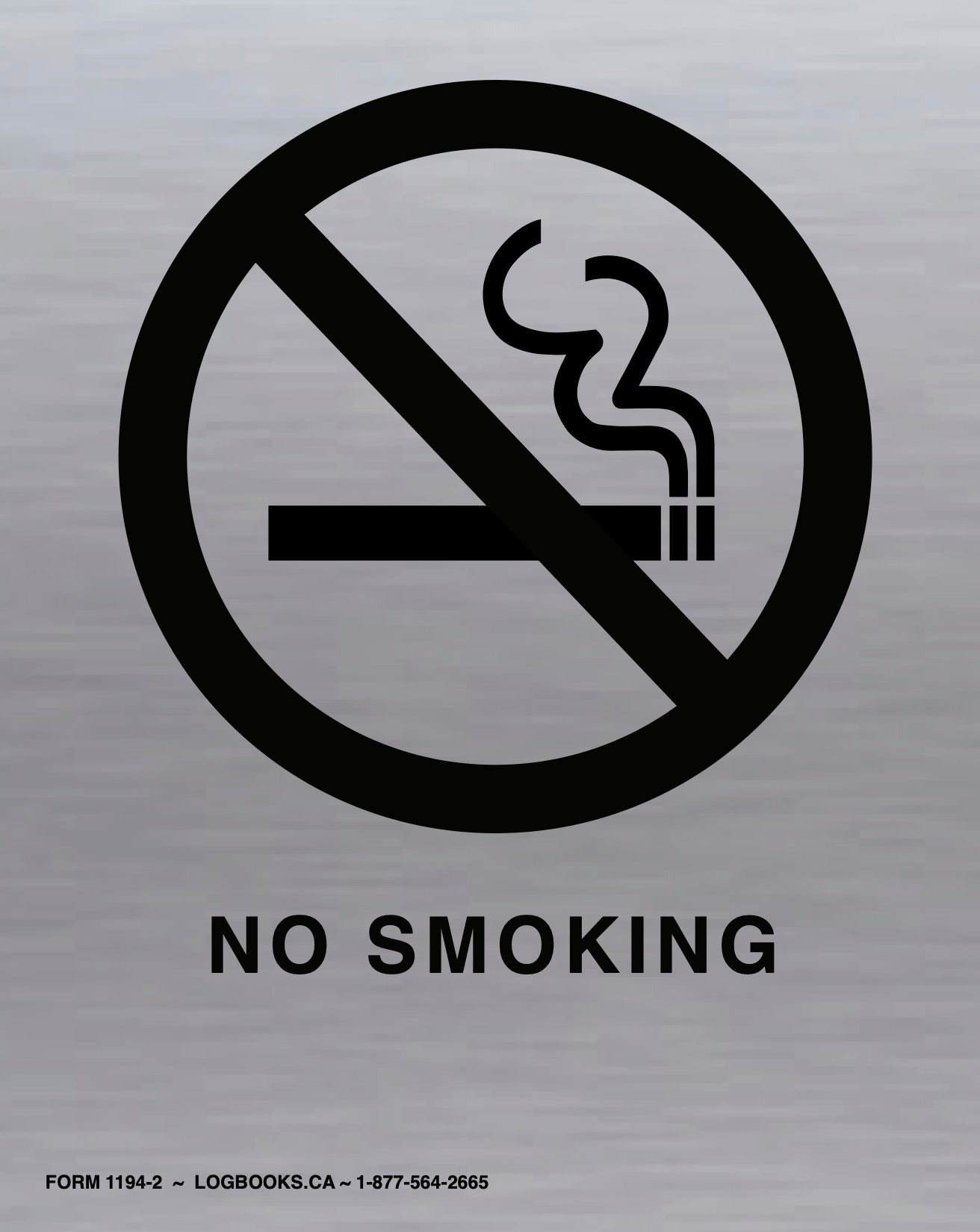 No Smoking - Aluminum (Gold/Silver) Sign #1194-2