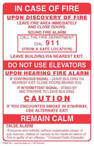 Fire Labels / Signs – Log Books Unlimited