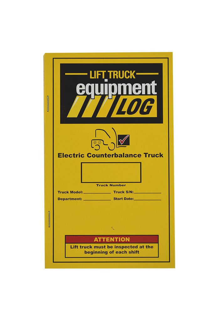 Electric Counterbalance Forklift Checklist + Plastic Caddy + Lock-Out Tags # LOG(E)