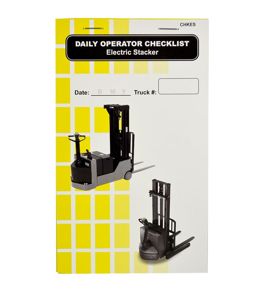 Electric Stacker Checklist + Plastic Caddy # SCADD(ES)